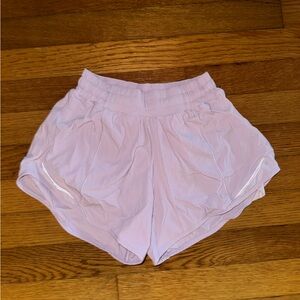 Hotty hot lululemon shorts! Size 2 tall. Super light lavender color!